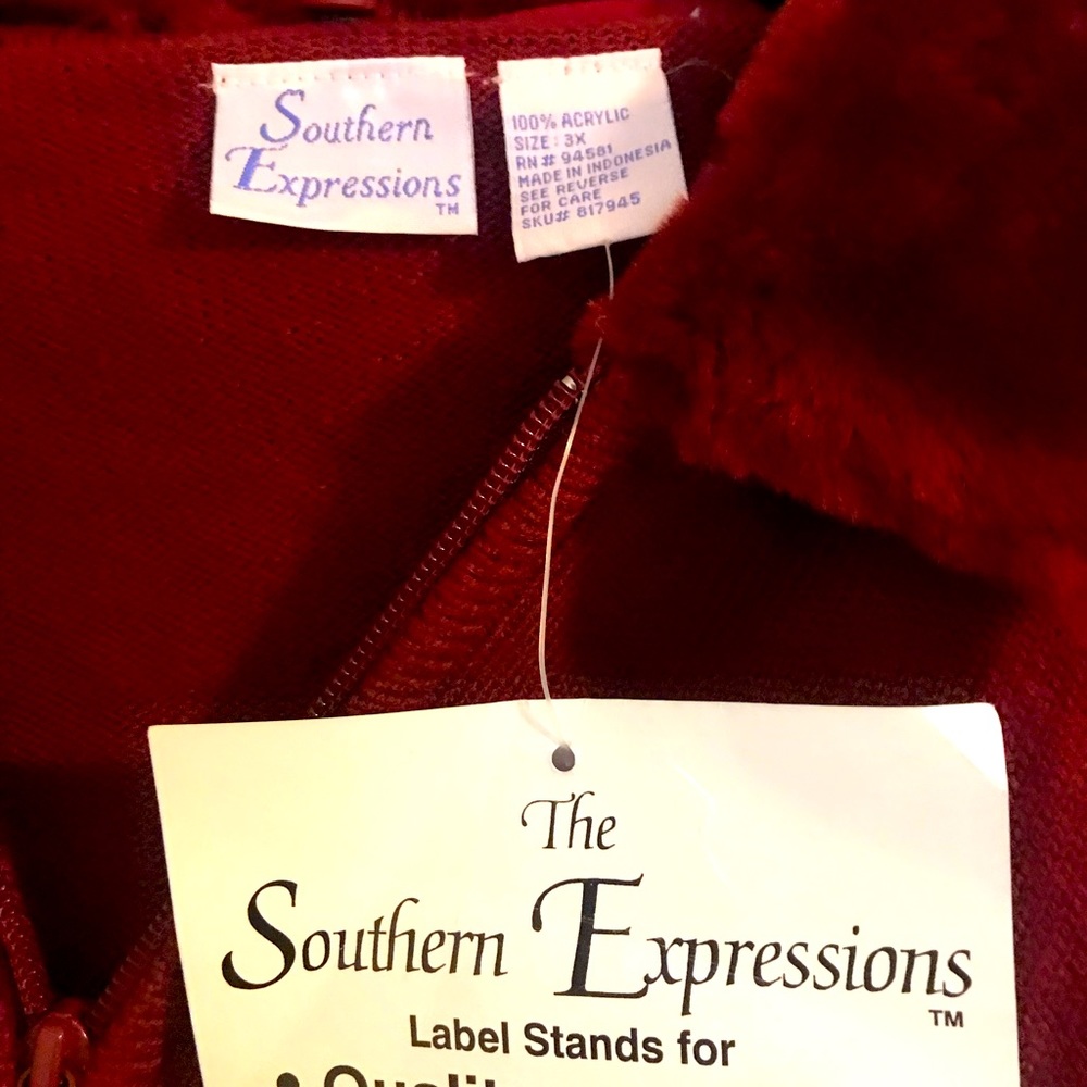 Burgundy Versatile Sweater/Jacket - Picture 2 of 4